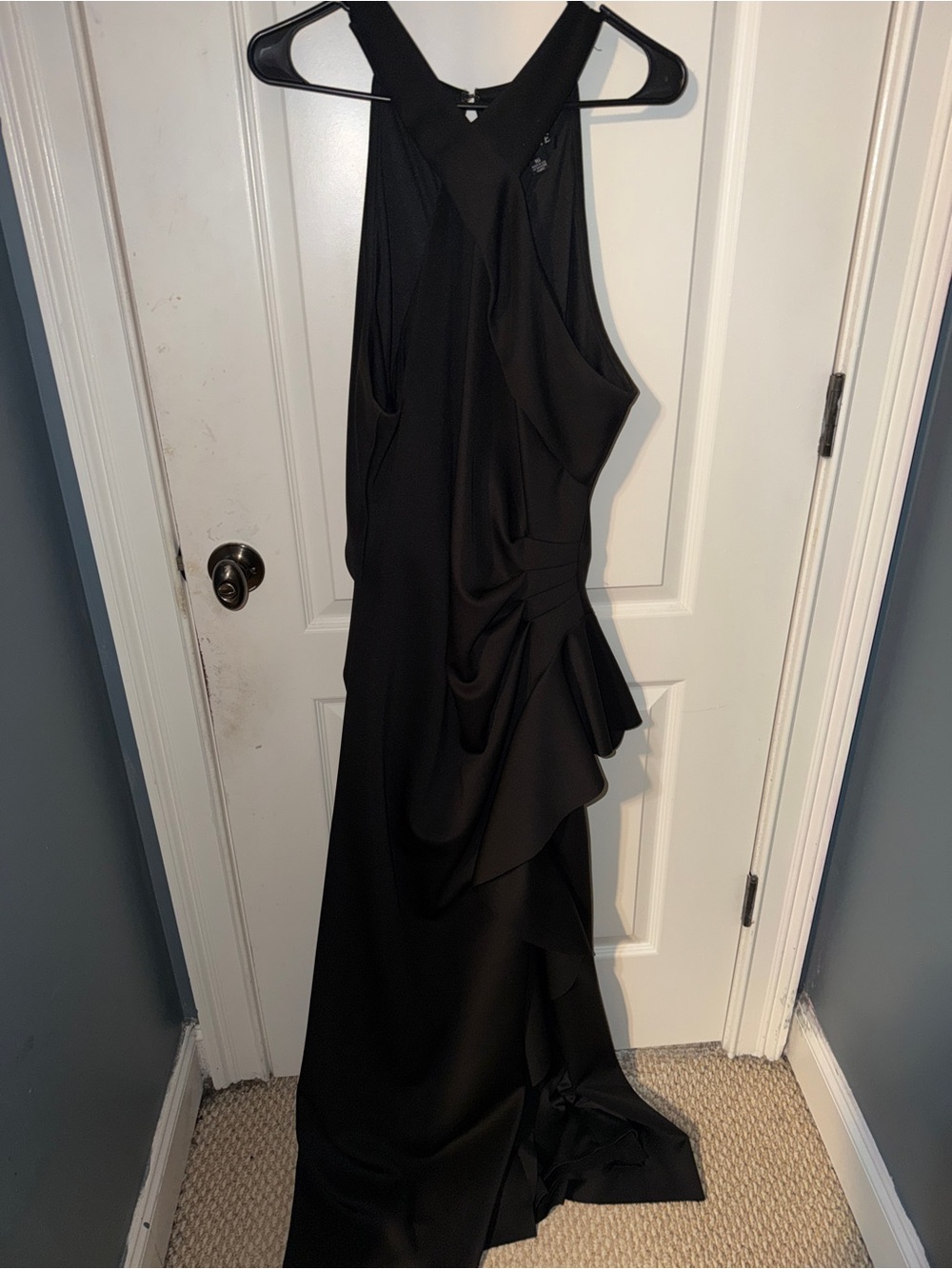 Xscape Black One-Shoulder Ruffle Gown - Picture 5 of 9